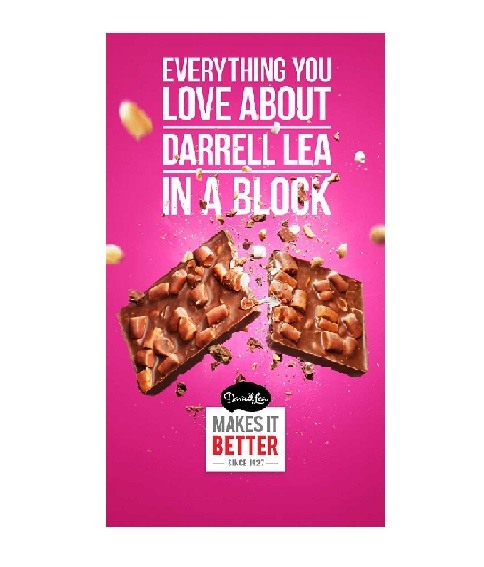 Darrell Lea Raspberry Rocklea Road Chocolate Block 180g