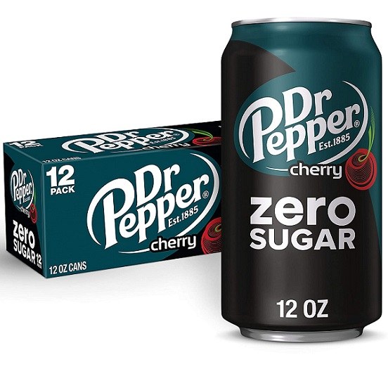 Dr Pepper Cherry Zero Sugar Soda Soft Drink Can 355ml