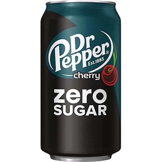 Dr Pepper Cherry Zero Sugar Soda Soft Drink Can 355ml