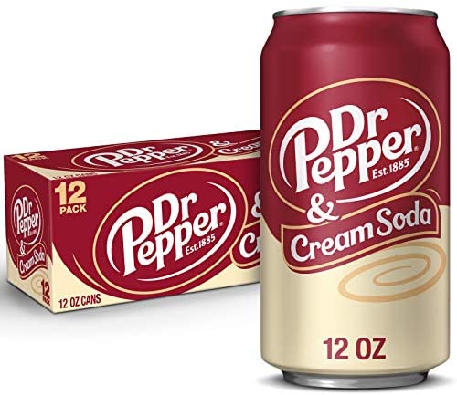 Dr Pepper & Cream Soda Soft Drink Soda 355ml Can