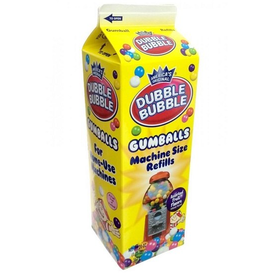 Dubble Bubble Americas Original Gumballs Machine Size Refills Gluten Free 567g Carton