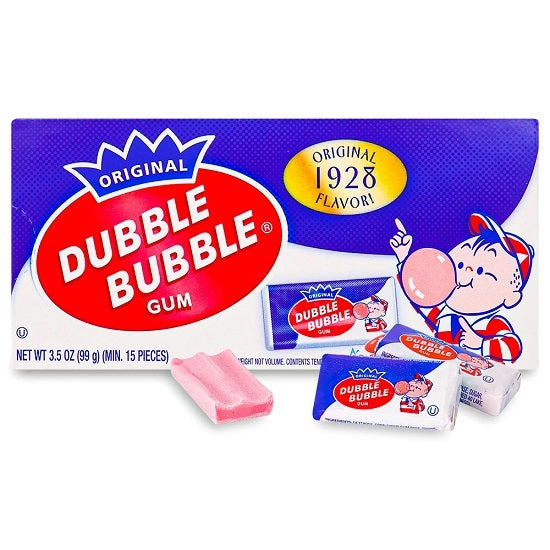 Dubble Bubble Original Chewing Gum Gluten Free Theatre Box 99g