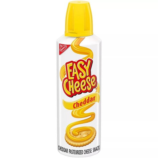 Nabisco Easy Cheese Cheddar Cheese In A Can Snack 227g