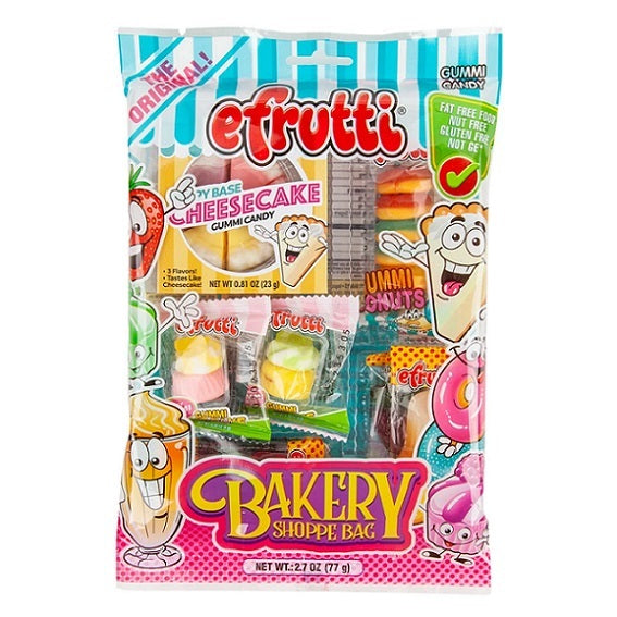 Efrutti Gummy Gummi Candy Bakery Shoppe Bag Gluten Free 77g