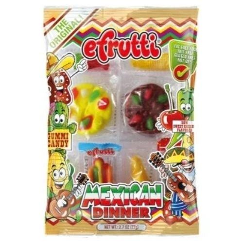 Efrutti Gummy Gummi Candy Mexican Dinner Bag Gluten Free 77g