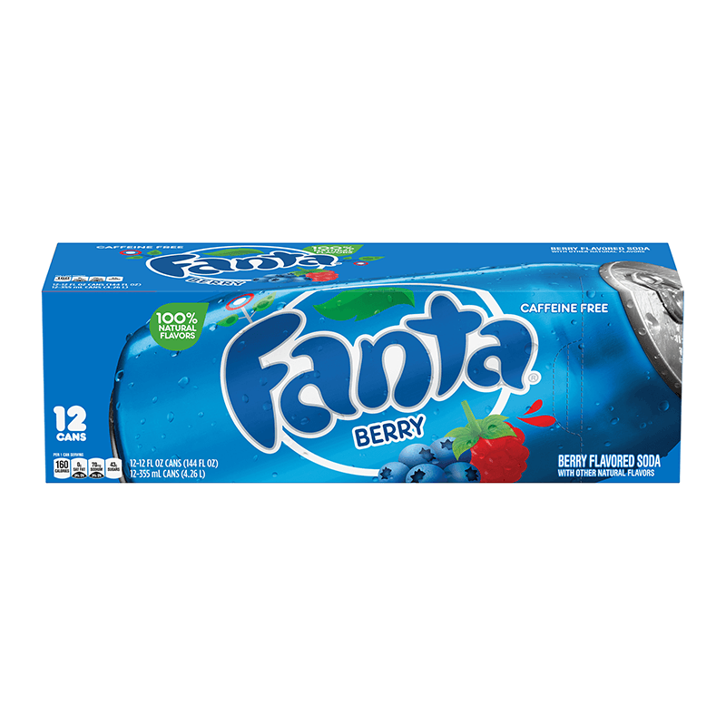 Fanta Berry Flavour Soft Drink Soda 355ml Can