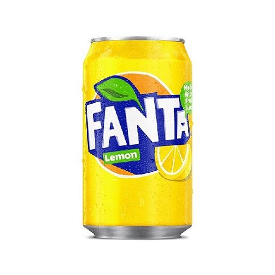 Fanta Lemon Flavoured UK Soda Soft Drink Can 330ml