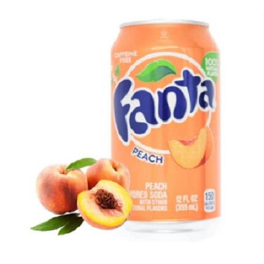 Fanta Peach Flavour USA Soft Drink Soda 355ml Can