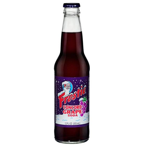 Frostie Concord Grape Soda Soft Drink 355mL Glass Bottle