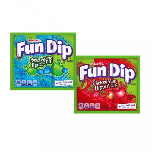 Fun Dip RazzApple Magic and Cherry Yum Diddly Sherbet Dip 12.1g BBD: E ...