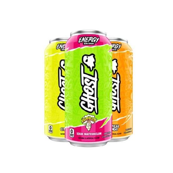 Ghost Warheads Sour Watermelon Energy Drink RTD No Sugar Gluten Free Vegan 473ml