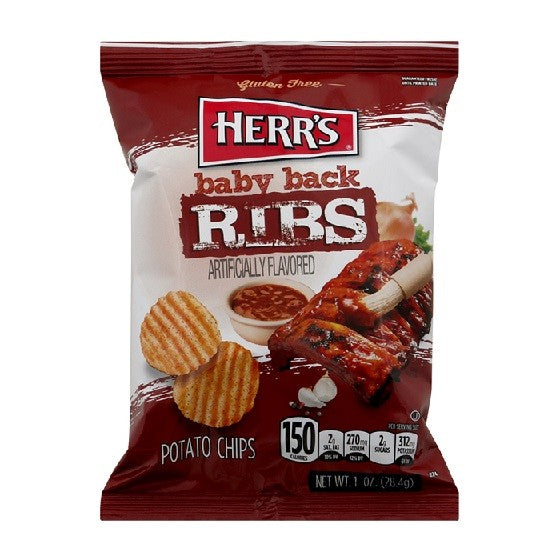 Herr's Herrs Baby Back Ribs Potato Chips 174g