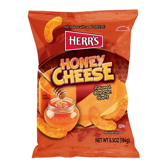 Herr's Herrs Honey Cheese Flavoured Cheese Curls Gluten Free 184.3g Bag