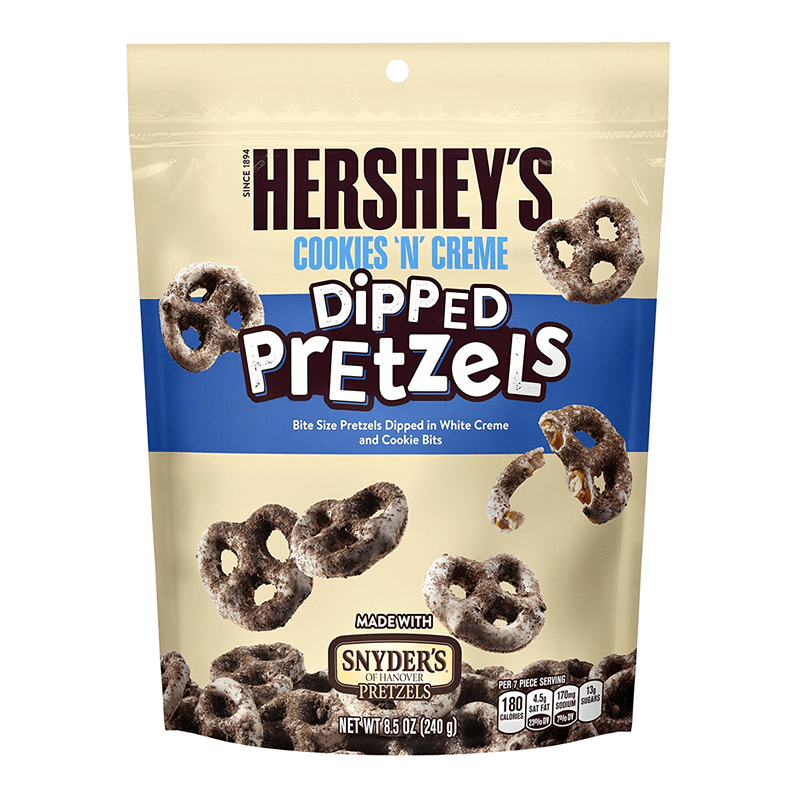 Hershey's Hersheys Cookies N Creme Dipped Pretzels 240g Bag