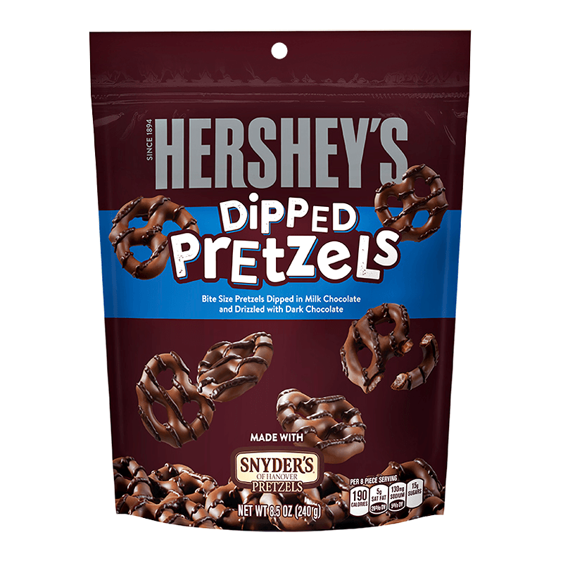 Hershey's Hersheys Dipped Pretzels 240g bag