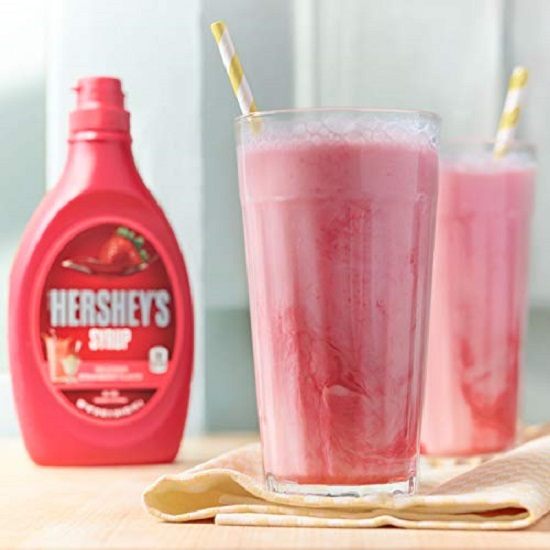 Hershey's Hersheys Strawberry Syrup Milkshake Ice Cream Topping Gluten Free 623ml BBD: 31/08/23