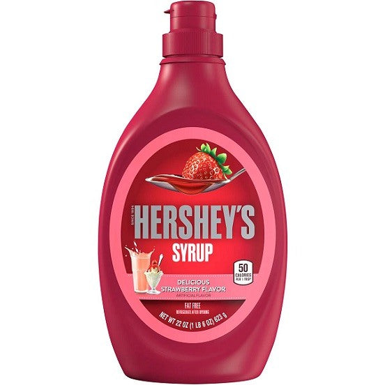 Hershey's Hersheys Strawberry Syrup Milkshake Ice Cream Topping Gluten Free 623ml