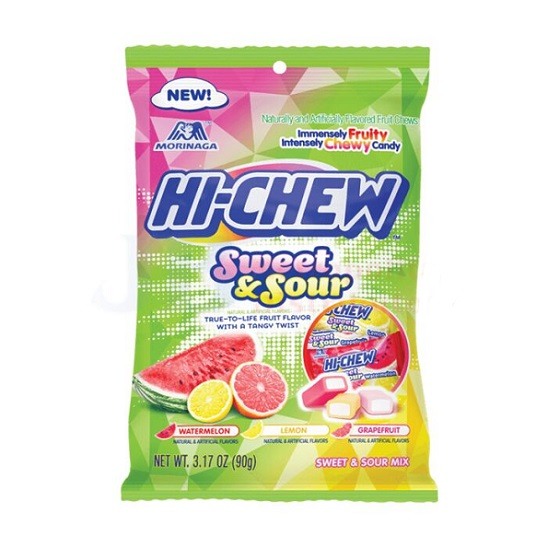 Hi Chew Sweet and Sour Mix Chewy Candy Gluten Free 90g