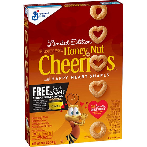 General Mills Honey Nut Cheerios Breakfast Cereal Gluten Free 306g