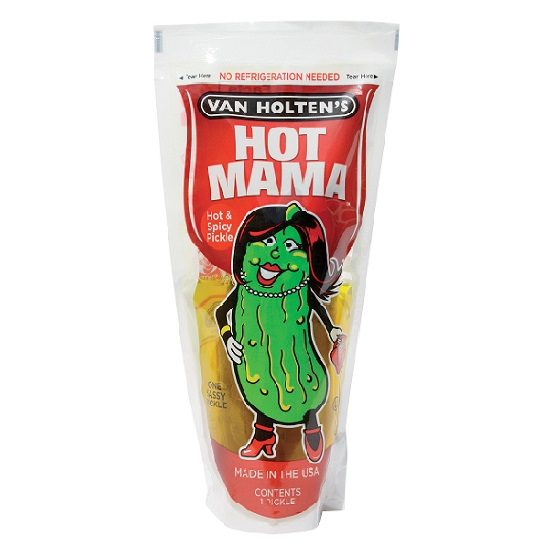 Van Holten's Holtens Hot Mamma Hot and Spicy Flavoured Pickle in a Pouch