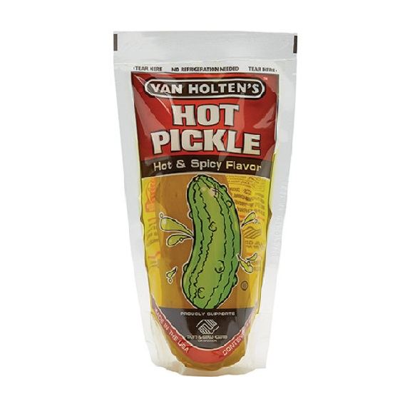 Van Holten's Holtens Hot Pickle Hot &amp; Spicy Pickle Flavour Pickle In a Pouch