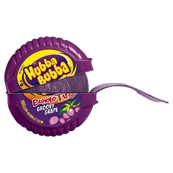 Hubba Bubba Groovy Grape Flavour Bubble Gum Chewing Gum 56g Tape