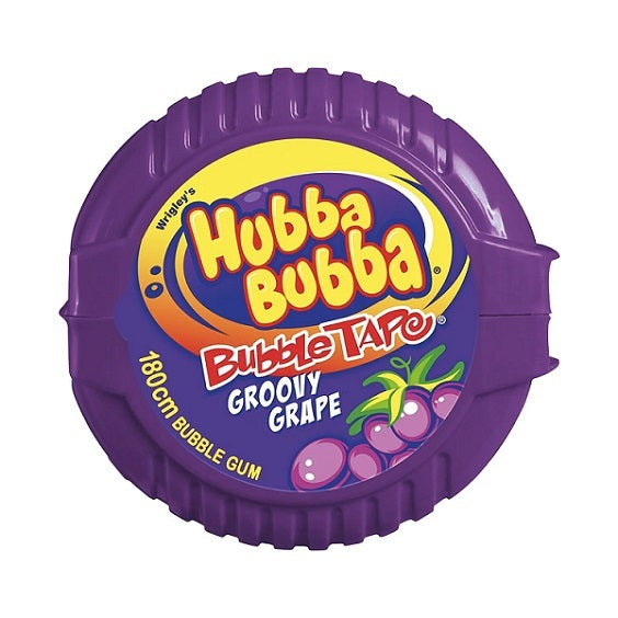 Hubba Bubba Groovy Grape Flavour Bubble Gum Chewing Gum 56g Tape