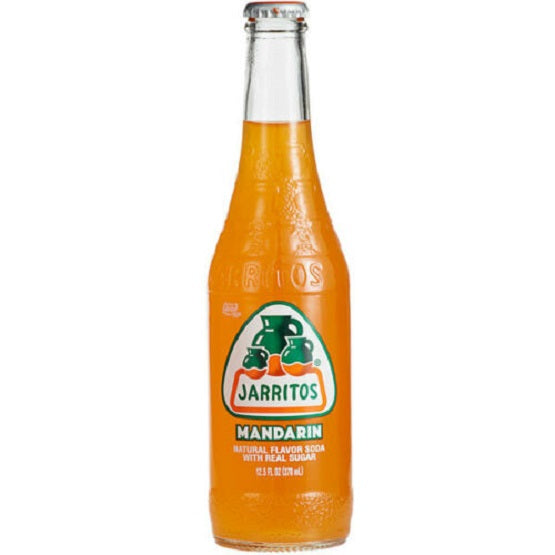 Jarritos Mandarin Flavoured Soda Soft Drink 370ml Glass Bottle