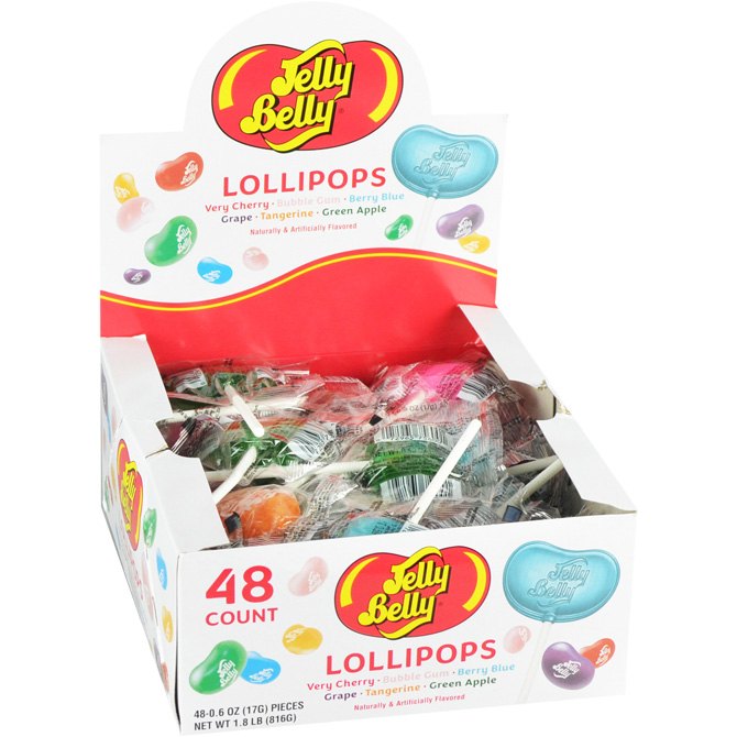 Jelly Belly Assorted 17g Lollipops - 6 Flavours