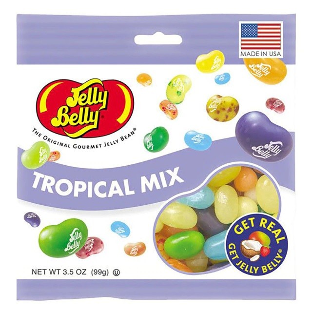 Jelly Belly Tropical Mix Flavoured Jelly Beans 99g Packet