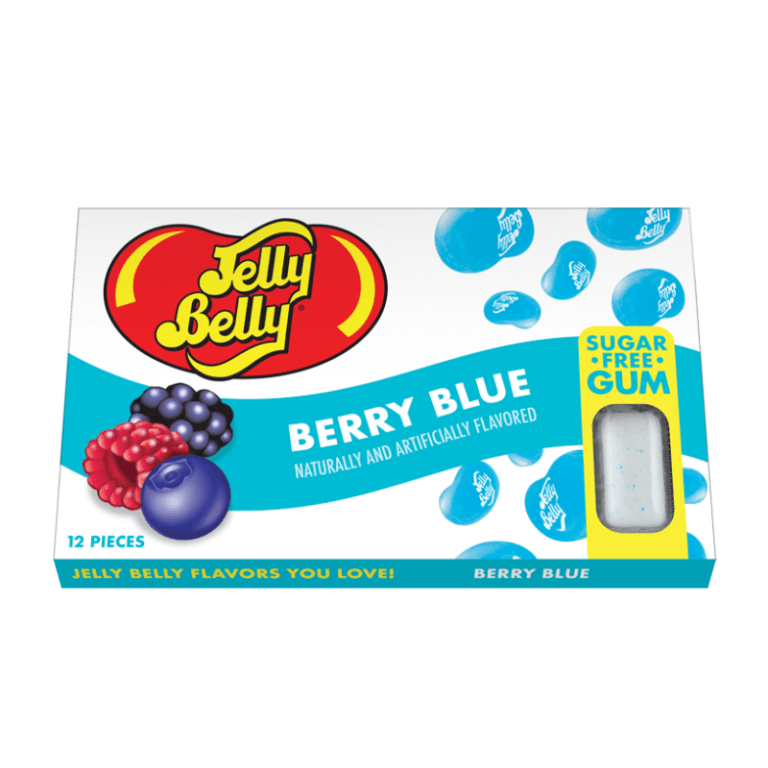 Jelly Belly Sugar Free Chewing Bubble Gum Berry Blue Flavoured 12 pieces per pack