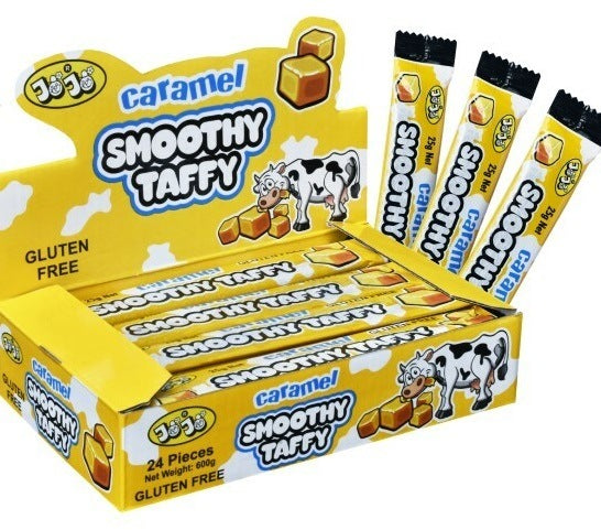 JoJo Jo Jo Smoothy Taffy Caramel Flavour Gluten Free 25g Bar