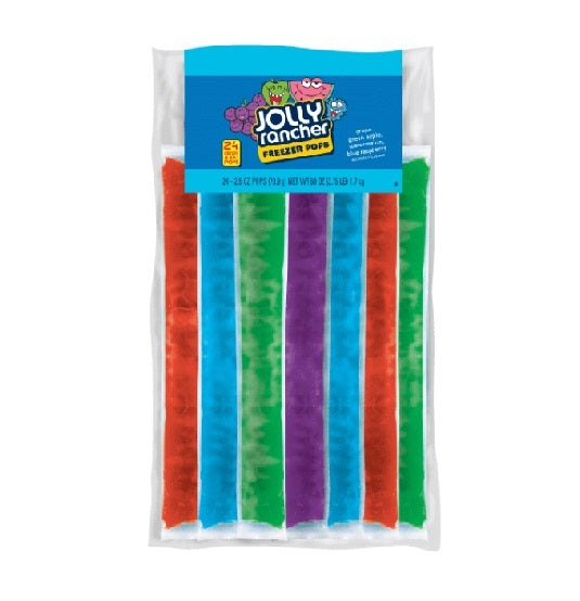 Jolly Rancher Freezer Pops 10 Pack Watermelon Grape Blue Raspberry Green Apple Ice Pops Ice Blocks Popsicles Gluten Free 283g Box