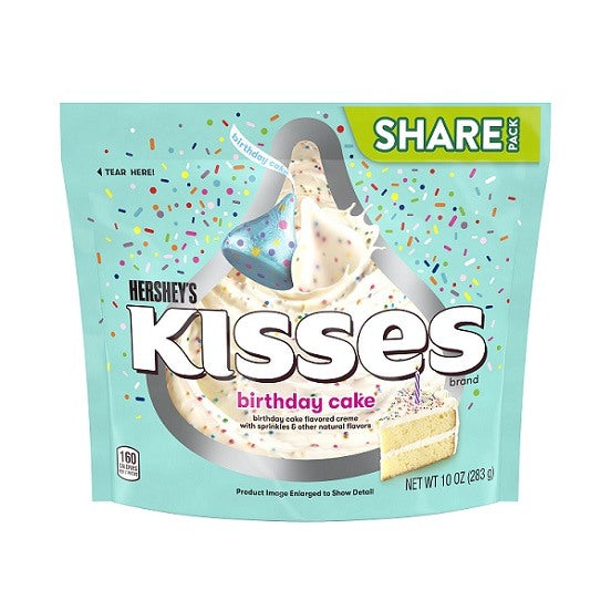 Hershey's Hersheys Kisses Birthday Cake Chocolate Gluten Free 283g Share Bag