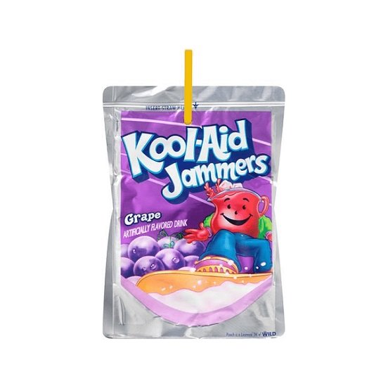 Kool-Aid Jammers Grape Ready-to-Drink Soft Drink Juice Pouch 177ml