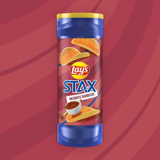 Lay's Lays Stax Mesquite BBQ Flavored Potato Crisps Chips 155g