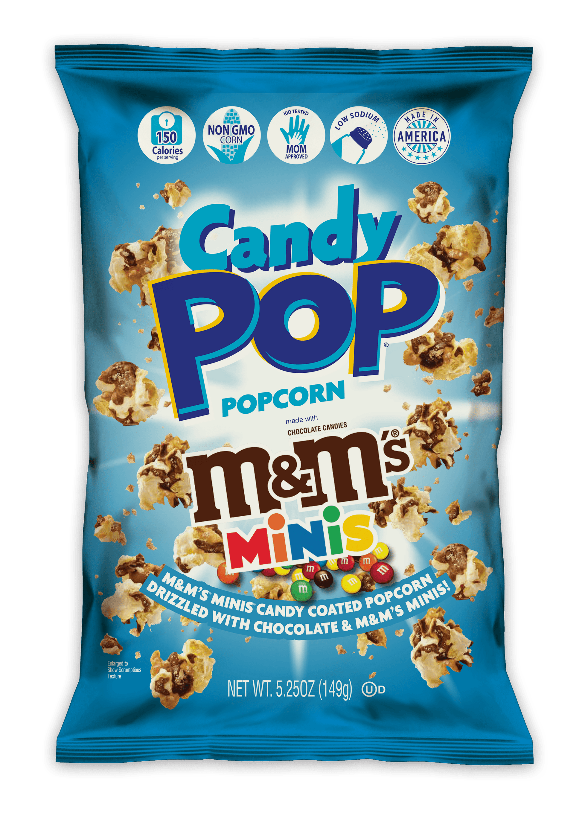 Candy Pop Popcorn M and Ms M&M's Mini Snack Treat 149g Bag