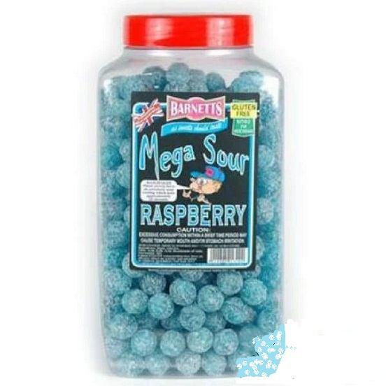 Barnetts Mega Sour Blue Raspberry Flavoured Sour Balls Hard Candy Gluten Free TikTok Trend 100g