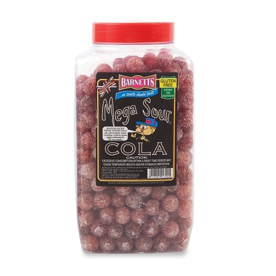 Barnetts Mega Sour Cola Flavoured Sour Balls Hard Candy Gluten Free Ti ...