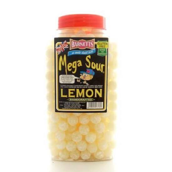 Barnetts Mega Sour Lemon Flavoured Sour Balls Hard Candy Gluten Free 100g