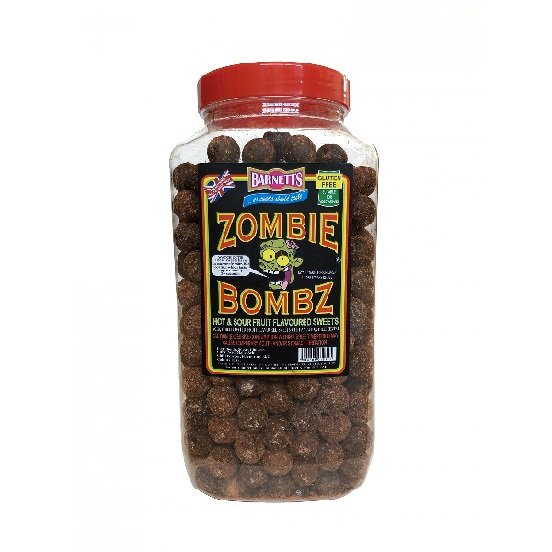 Barnetts Zombie Bombz Hot Chilli And Fruit Flavoured Sour Balls Hard Candy Gluten Free TikTok Trend 100g