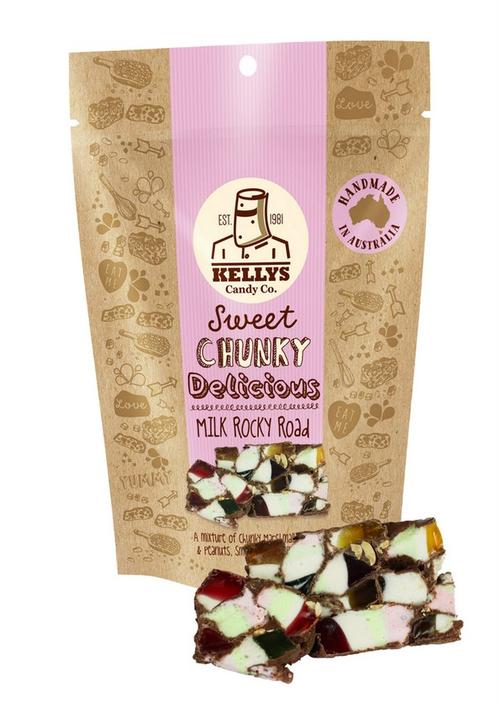 Kellys Candy Co Milk Chocolate Rocky Road 175g BBD: 30/07/23