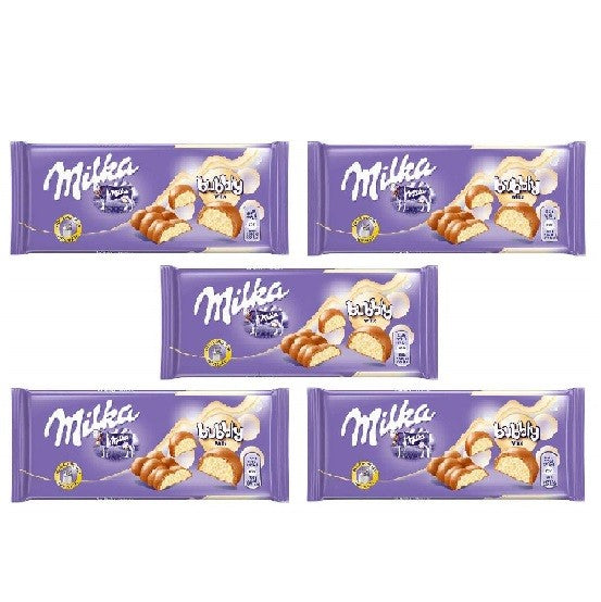 Milka Bubbly White and Milk Chocolate Bar Block 95g BBD: 22/03/24