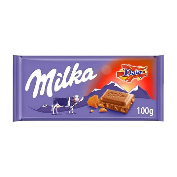 Milka Daim Milk Chocolate Block 100g