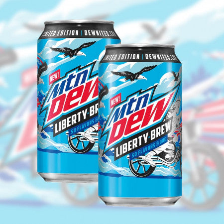 Mountain Dew Liberty Brew Soft Drink Soda Can 355ml