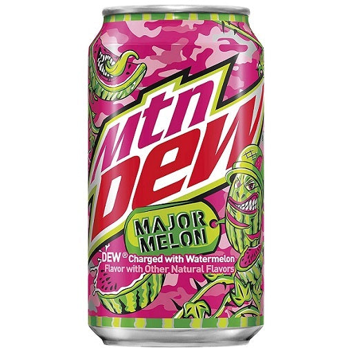 Mountain Dew Major Melon Soft Drink Soda 355ml Can