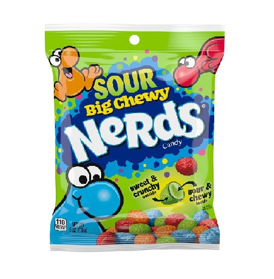 Nerds Sour Big Chewy Crunchy & Chewy Flavour Candy Lollies Gluten Free 170g