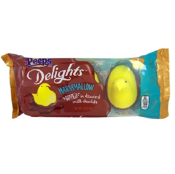 Peeps Delights Milk Chocolate Dipped Marshmallow Chicks Gluten Free 42g