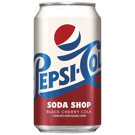 Pepsi Soda Shop Black Cherry Cola Soft Drink 355ml Can