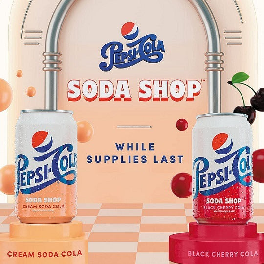 Pepsi Soda Shop Black Cherry Cola Soft Drink 355ml Can